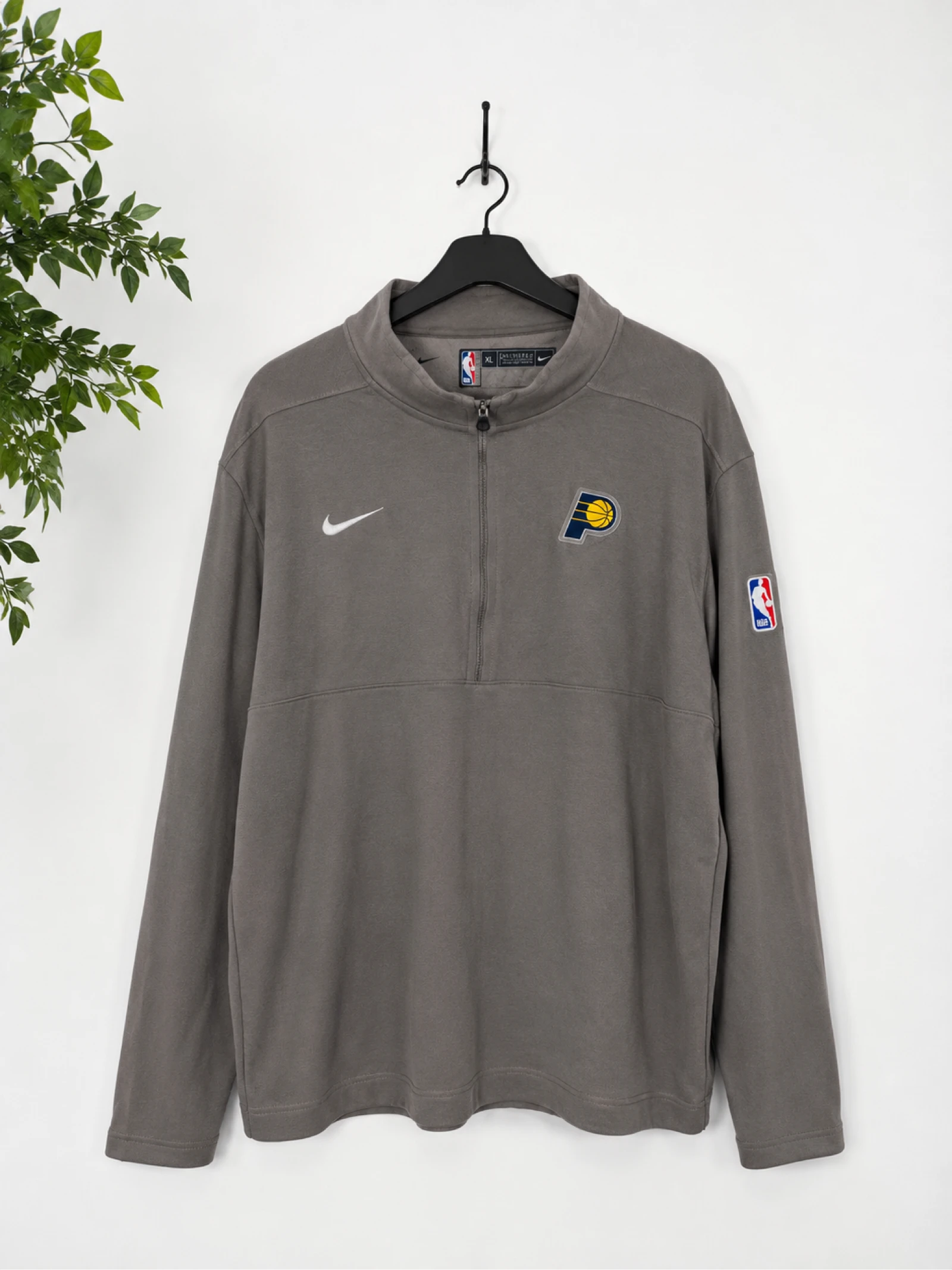 Nike NBA Indiana Pacers Spotlight 1/2 Zip – Gris – Taille XL